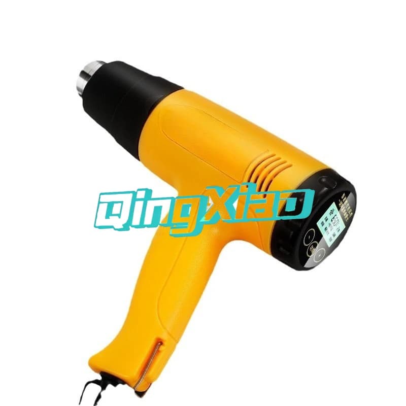Pistola ad Aria Calda Industriale 2000W con Display Digitale e Regolazione Temperatura Continua per Applicazione Pellicole Auto