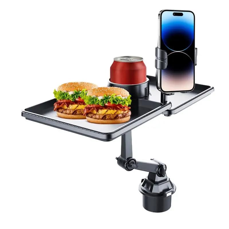 Cup Holder Expander Food Tray Car Adapter Cup Holder Tray For Eating Commuting Traveling Vehicle Dining Table Worker Solutio For