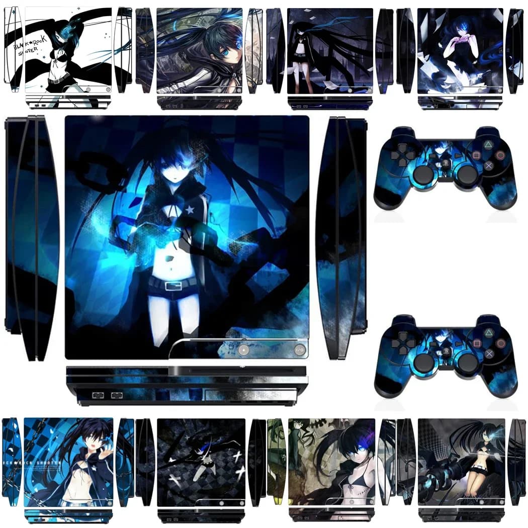 213 Proteggi adesivo skin in vinile per Sony PS3 Slim PlayStation 3 Slim e 2 adesivi skin per controller