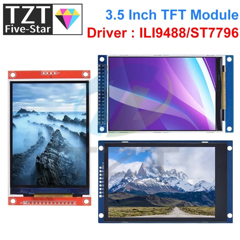 GREATZT 3.5 "3.5 pollici TFT LCD Modulo Touch Screen 480x320 ST7796U ILI9488 Display LCD per Arduino UNO MEGA2560 Senza Tocco