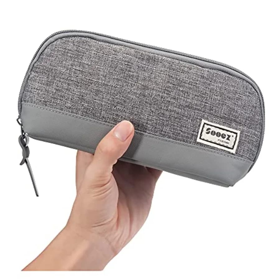 Wide-Opening Pencil Pen Case, Lightweight and Spacious Pencil Bag Pouch Box Organizer, Aesthetic Supply with Triangular Design
