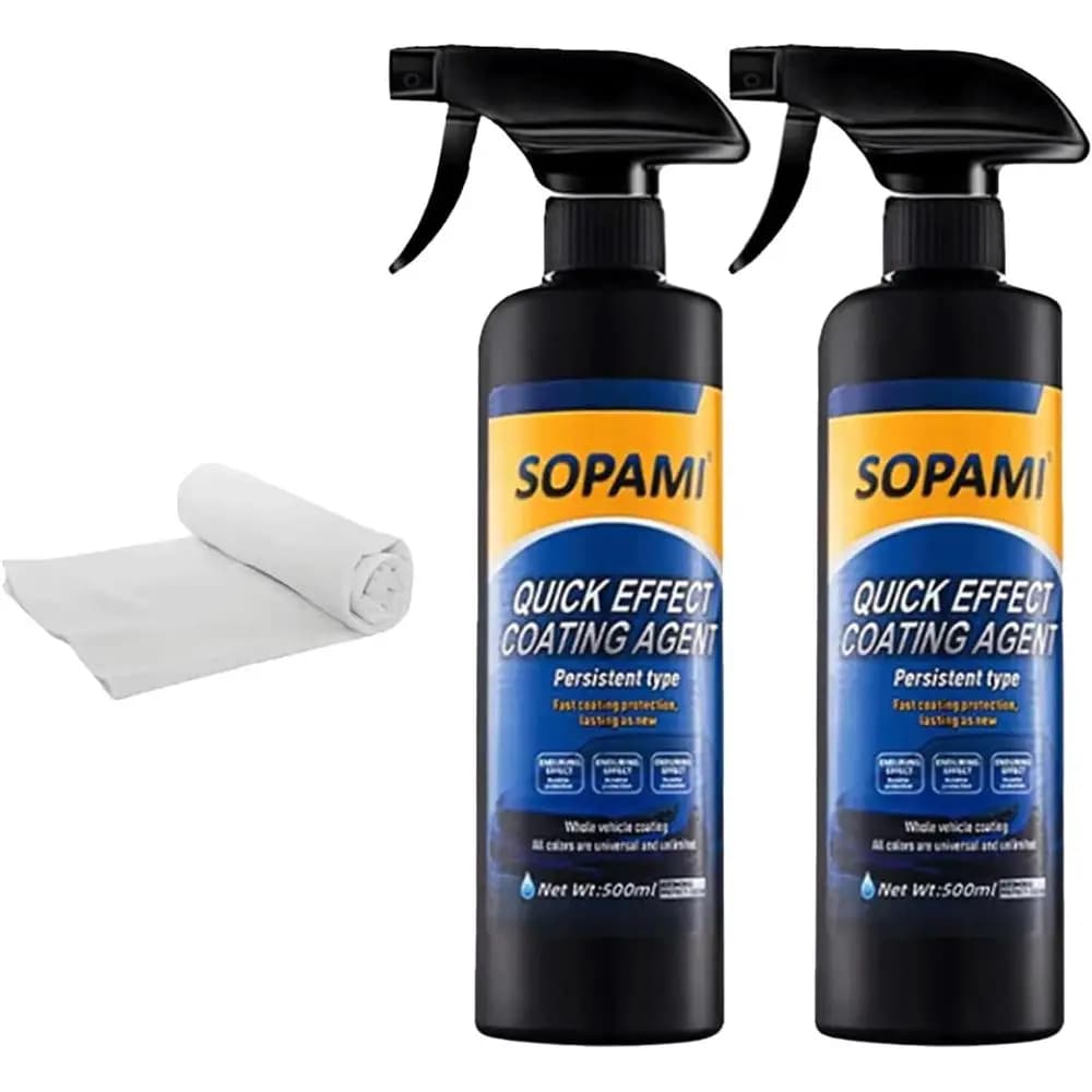 Spray per rivestimento auto, Agente di rivestimento rapido, Cera auto a rapida applicazione, Spray lucidante per graffi auto lavabile con acqua, Emulsione a base d'olio per vetri