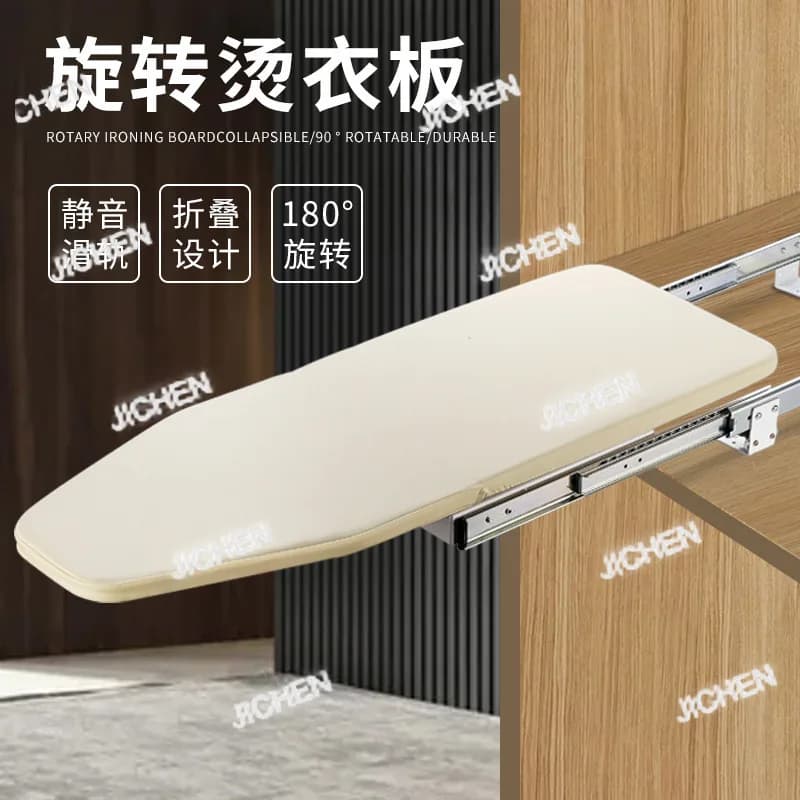 Armadio Tavolo da stiro pieghevole push-pull Guardaroba Tavolo da stiro nascosto Bordo di supporto in ferro retrattile smorzante