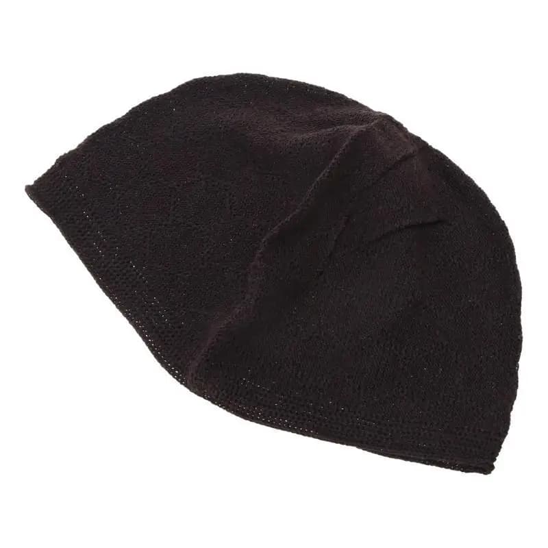 31BB Casual Adult Hollow out Hat Inner Hat Traditional Hat Casual Muslin Hat for Pray