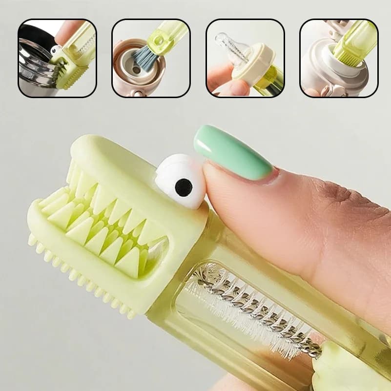 3 In 1 Multifunctional Cleaning Brush Tiny Bottle Cup Lid Detail Brush Straw Cleaner Tools Household Kitchen Cleaning Tools