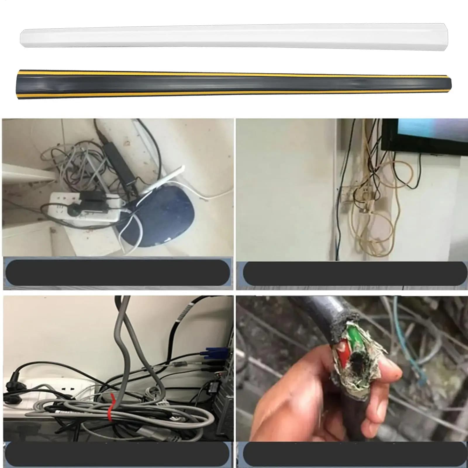 Coperture per cavi Condotto di gestione dei cavi Copertura per cavi da pavimento ignifuga per posto di lavoro Interni Studio Bagno Camera da letto Soggiorno domestico