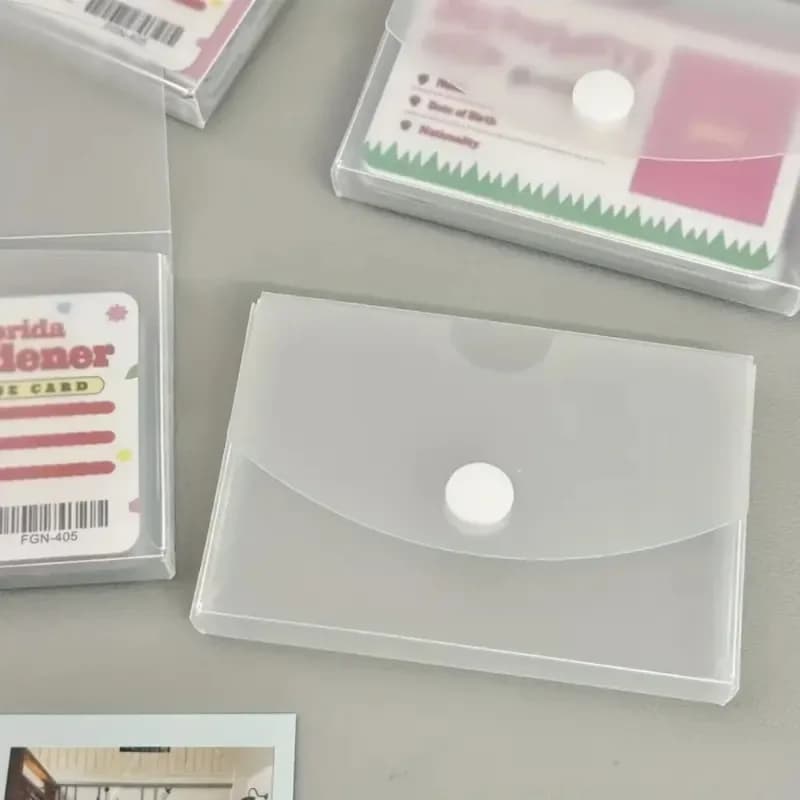 1/3 Pieces Desk Case Covered for Cards and Stickers, Transparent, Dustproof, Functional, Office Organizer for Cards