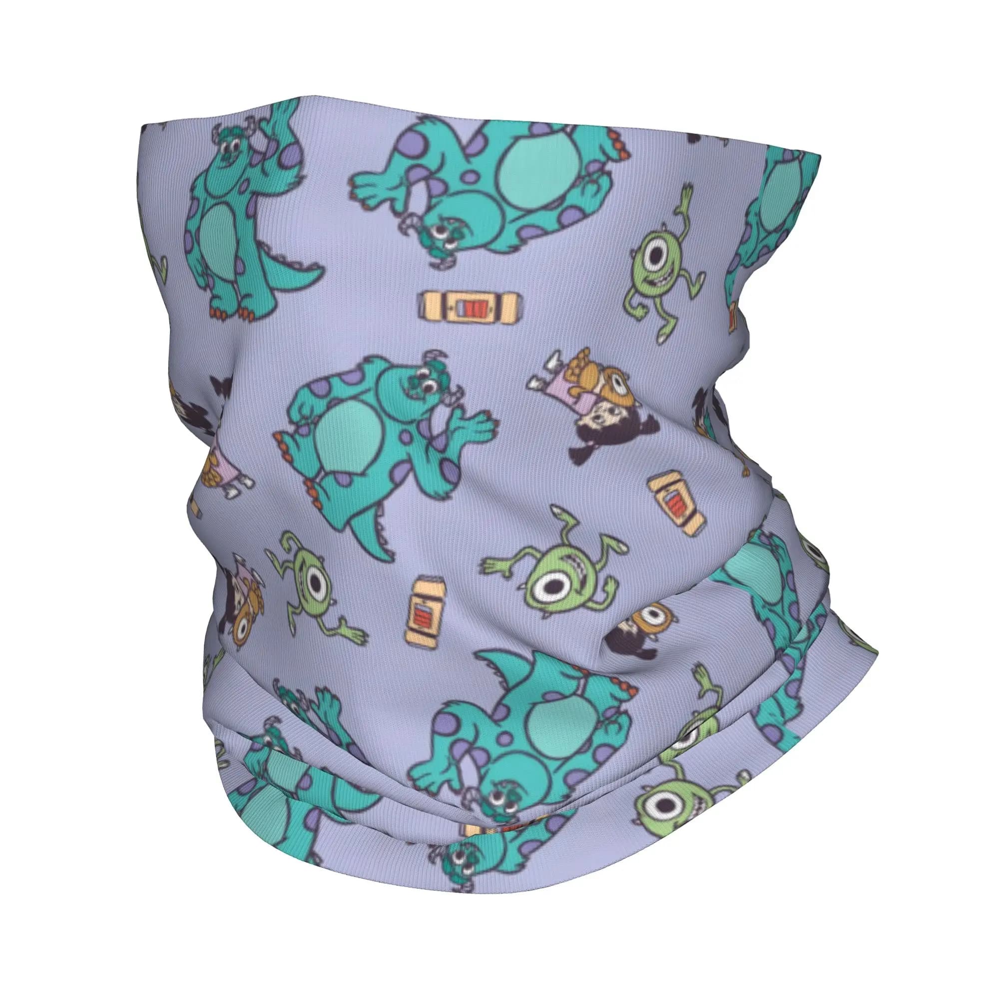 Custom M-Monsters U-University Neck Gaiter Women Men Windproof Winter Cartoon Movie Bandana Scarf for Ski