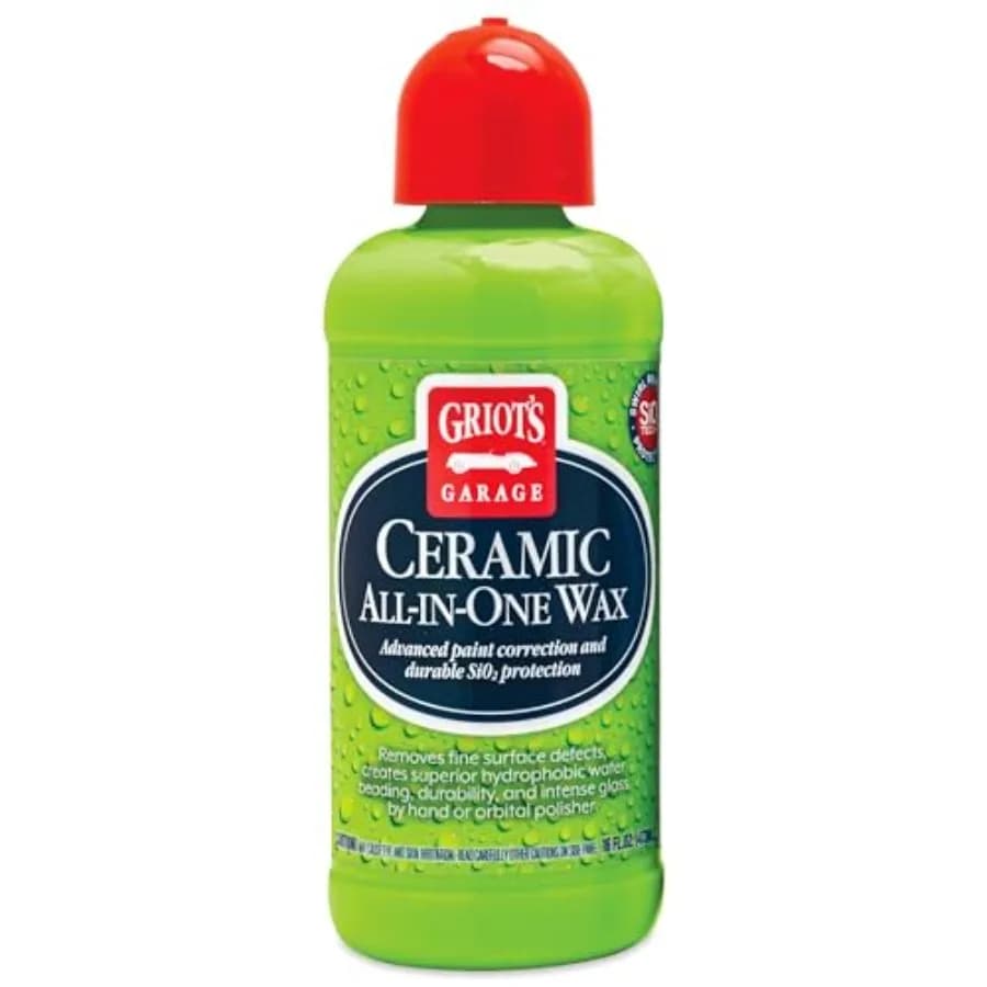 Cera Ceramica Tutto-in-Uno Griot's Garage per Auto, Camion e Camper, Ideale per Rimozione Difetti e Protezione della Vernice, 16 Oz, 10