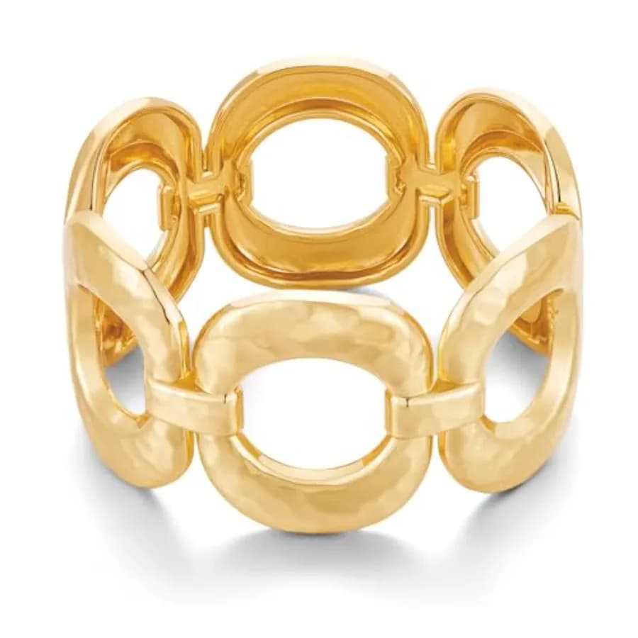 Chunky Gold Bangles Bracelet for Women Trendy Statement Bracelet Dainty Charm Gold Jewelry