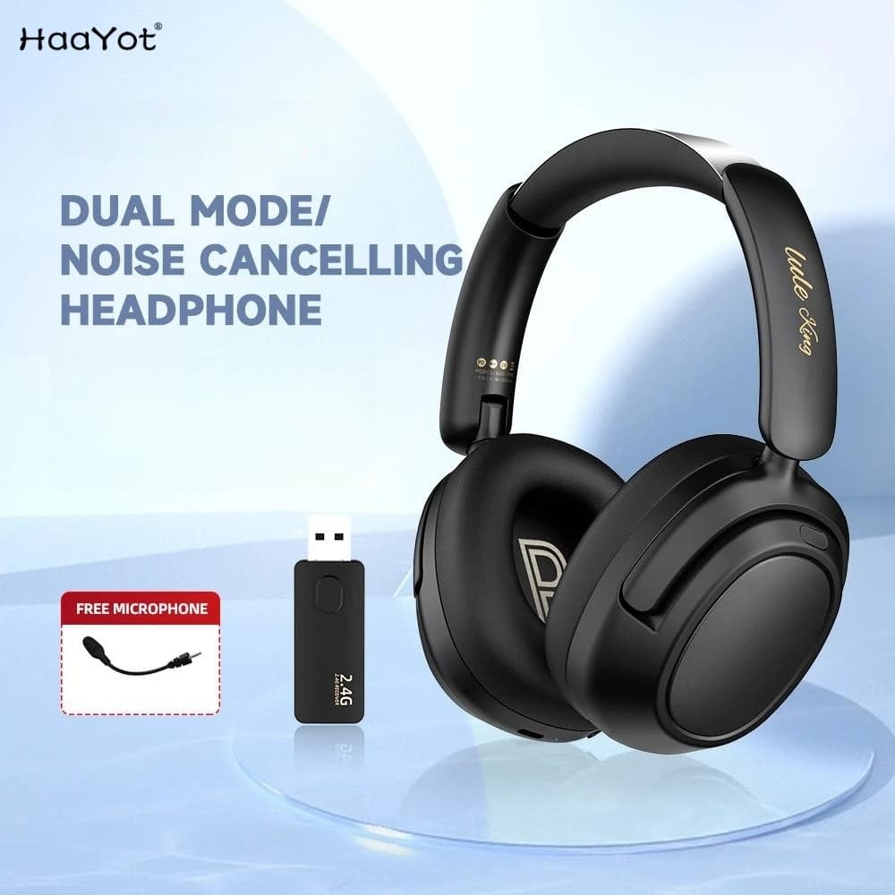 Best Bluetooth Headphones with Active Noise Cancelling for PS4 PS5 PC 2.4G Wireless Gaming Headphones with Microphone