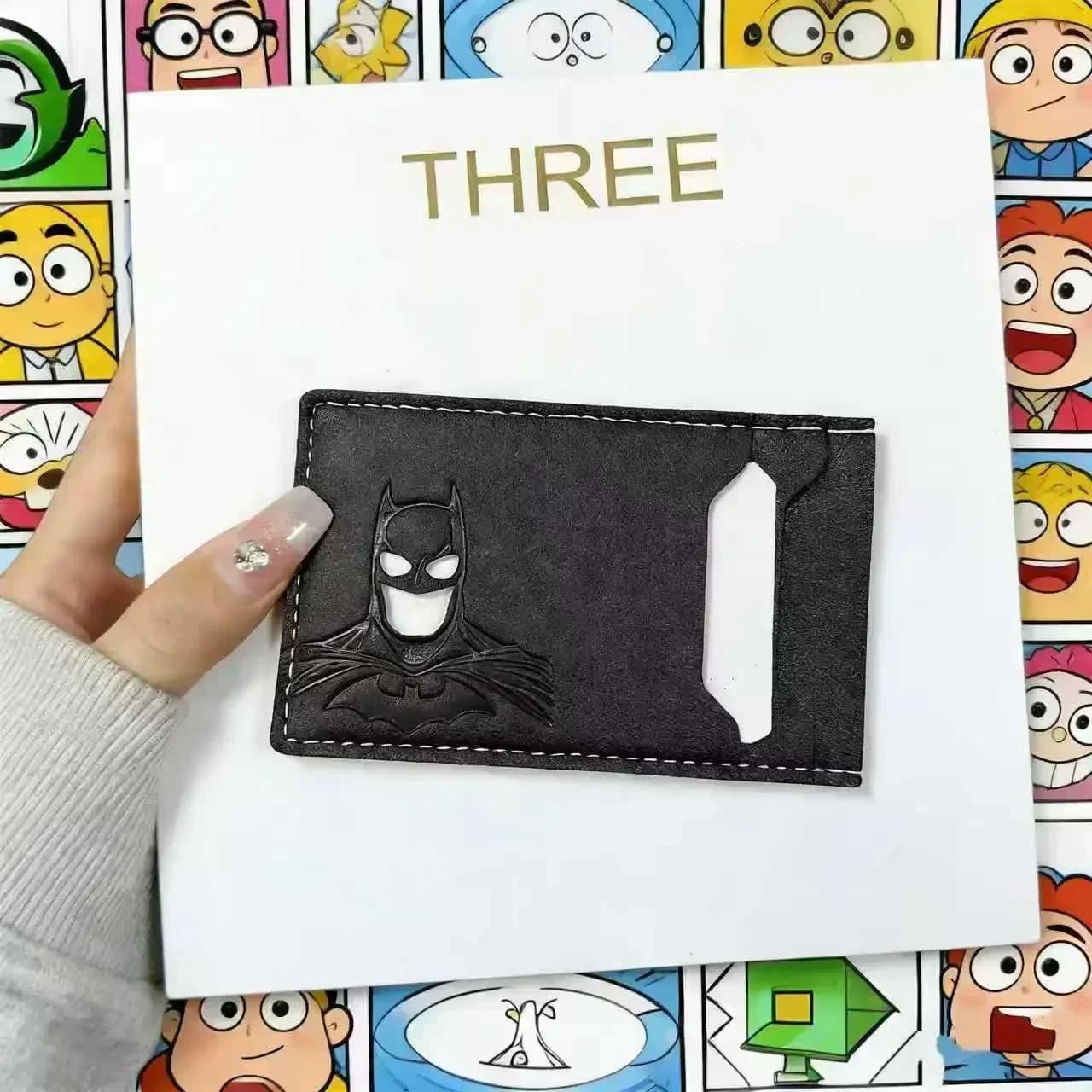 2026 Personalized Leather ID Card Holder Superhero Mask Design Travel Wallet Unique Gift Idea for Men And Women