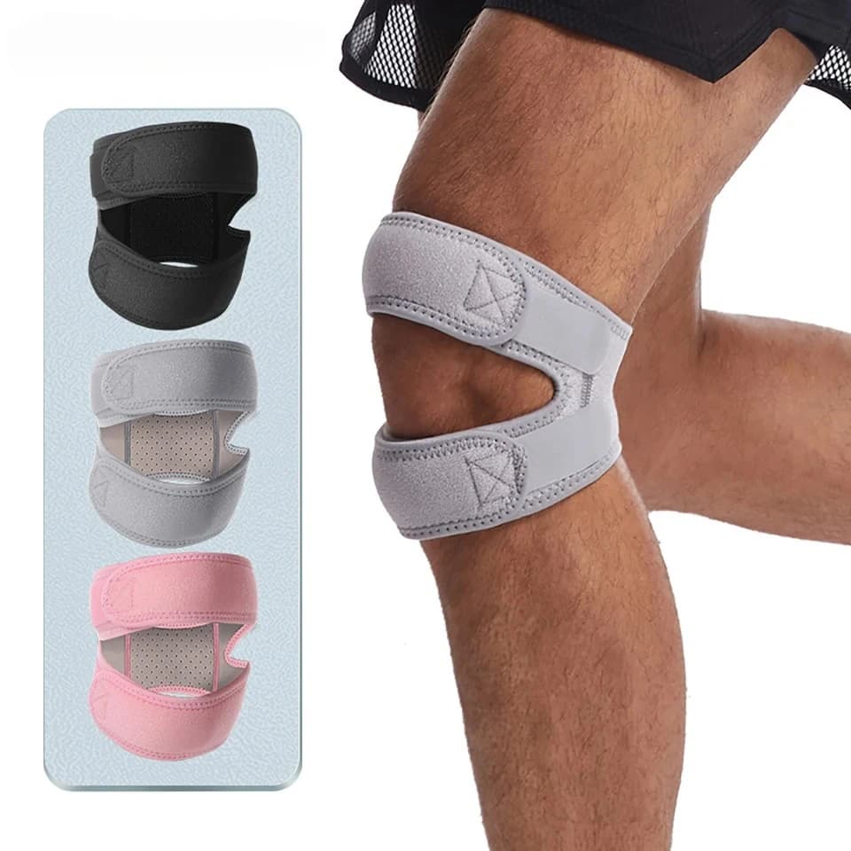 2/1PCS Adjustable Sports Knee Brace Double Knee Rotaule Tensity Support Belt Brace Pad Protector Open Knee Sleeve