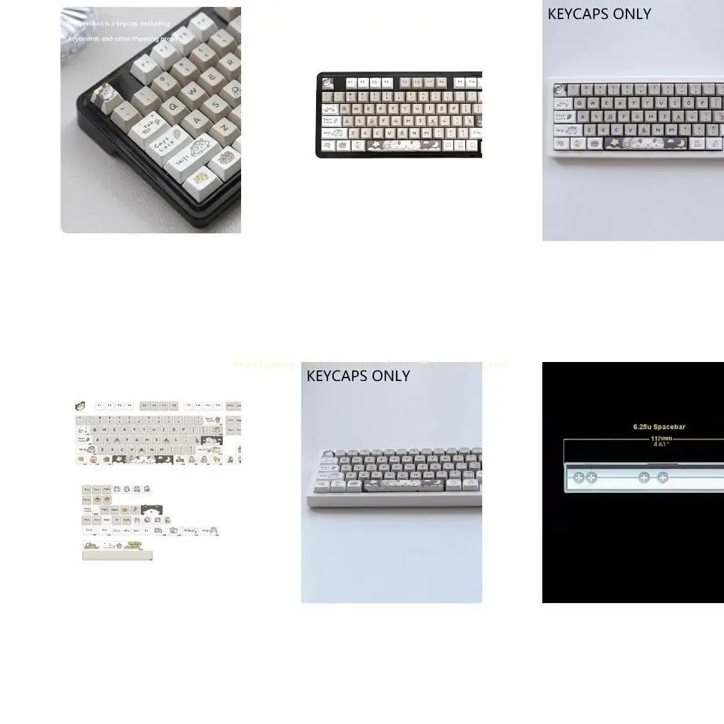 Keycap del profilo XDA Spesso set keyCap PBT per 141 tasti tasti del mouse grigio