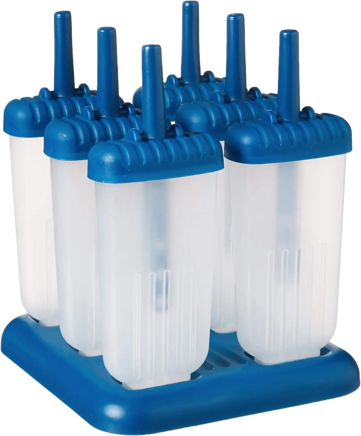 Stampo per bastoncini di ghiaccio, set da 6 pezzi, riutilizzabile, antigoccia, senza BPA, per snack congelati.