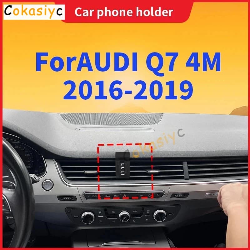 For Car AUDI Q7 4M 2016 2017 2018 2019 Car Phone Holder Special Fixed Base Wireless Charger Stand Mobile Phone Mount Accessories