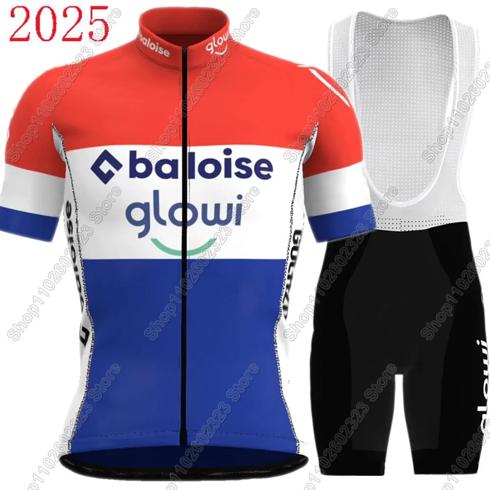 BALOISE GLOWI LION 2025 Team Netherlands Cycling Jersey Set Men Bike Clothing Road Bike Shirts Cycling Shorts MTB Maillot