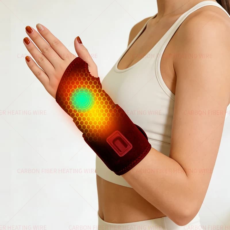 Cintura Riscaldante a Luce Rossa con 36 LED 660&850nm, 3 Livelli di Riscaldamento e Vibrazione, Fascia per Polso, Gamba, Braccio, Caviglia