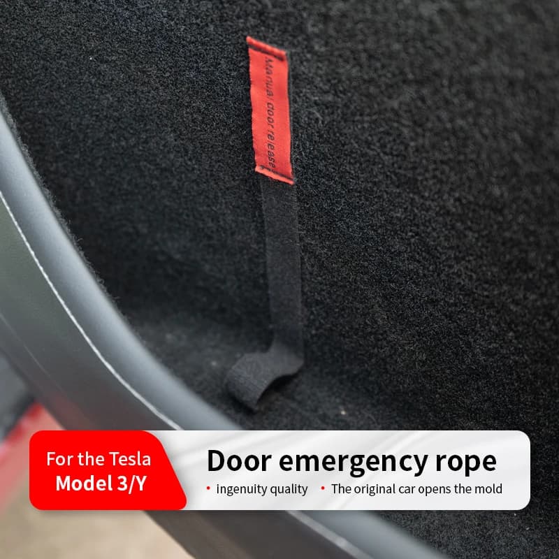For Tesla Model Y Emergency Handle for Car Door Extend Door Manual Release Emergency Security Pull the rope button Emergency extractor