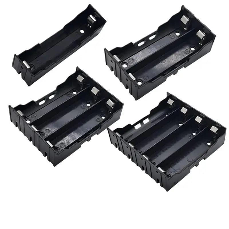 Contenitore per Batterie 18650 in Parallelo, Custodia Portabatterie con 1/2/3/4 Slot, Accessori Fai-da-Te per Batterie 18650 in Parallelo-F(x)