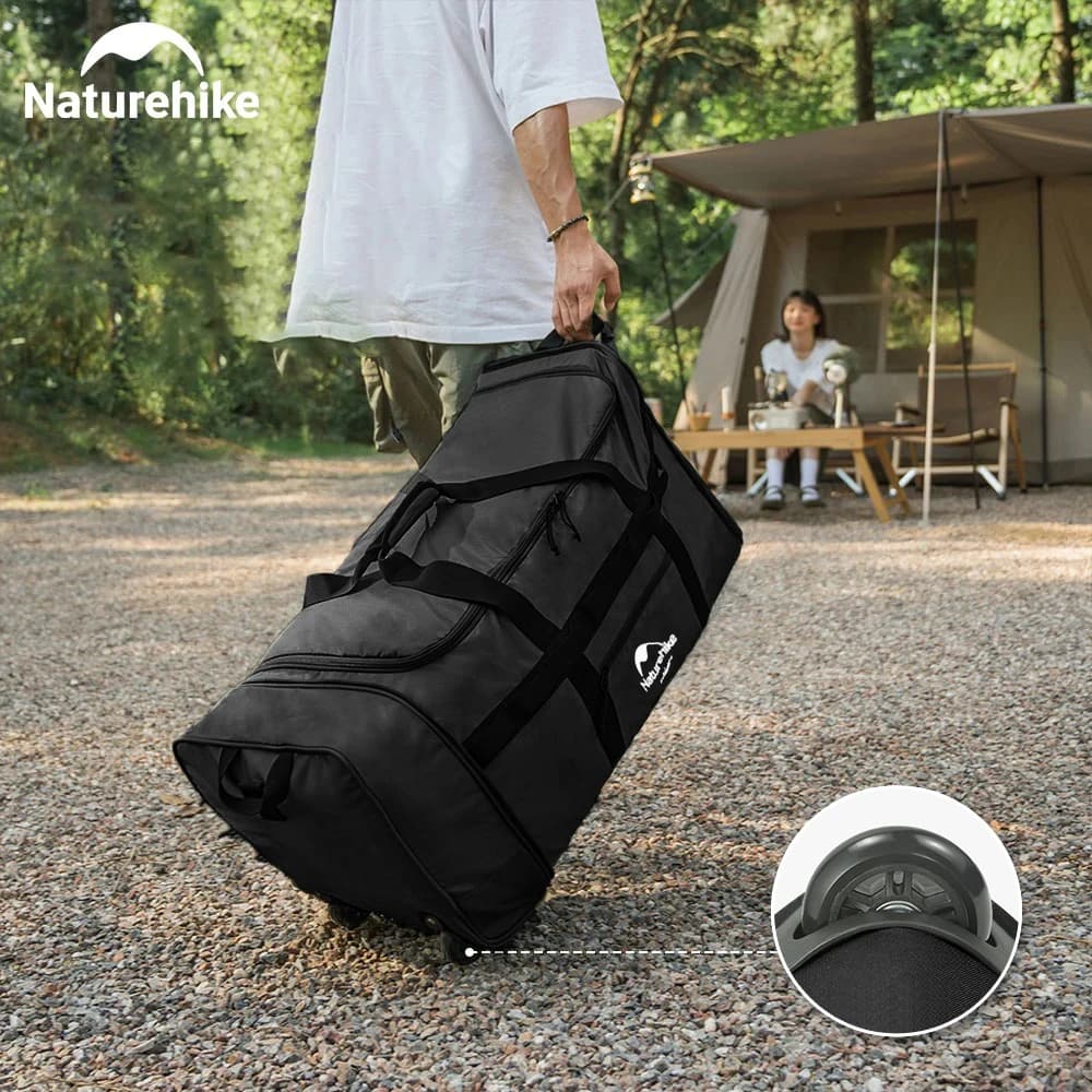 Naturehike Camping Bag 88 liters Large Capacity Foldable Travel Trailer Bag Portable Travel Bag for Various Items Outdoor Hiking Wheel Box