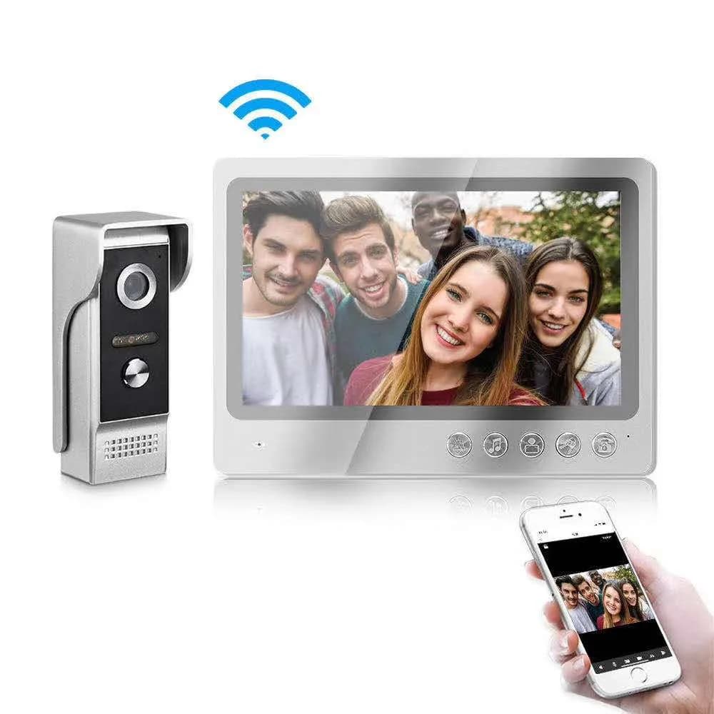 Tuya APP Schermo HD da 9 pollici Wired WIFI Campanello Citofono Videocitofono Spioncino visivo Visualizzatore Telecamera per porta Controllo accessi