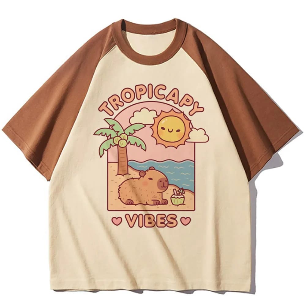 Camicia capibara ragazza Trendy Classic Pop Culture Y2k camicia anime Pop Culture Confortevole harajuku anni 2000 Retro