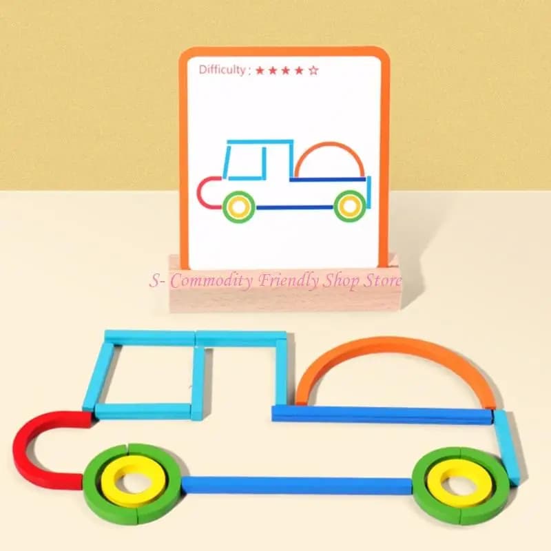 85AE Anelli creativi Bastoncini Puzzle Set Spazio Pensiero Forma Ordinamento Giocattolo per bambini