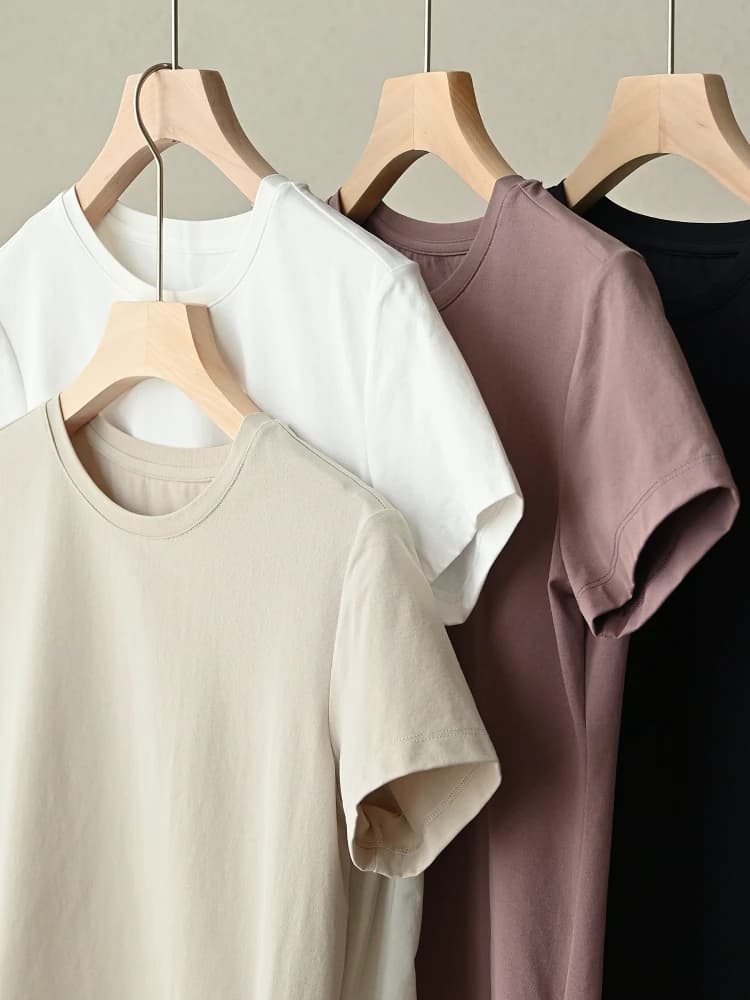 T-shirt basic da donna a girocollo a maniche corte, ad asciugatura rapida, in filato originale, protezione solare UPF40, top sportivo estivo in fibra di poliestere