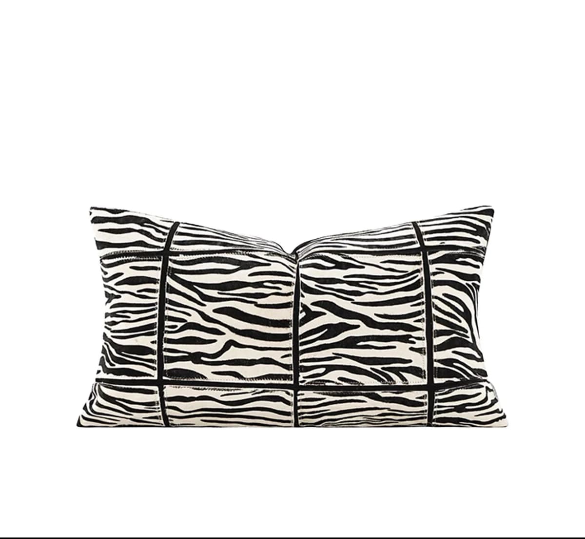 Fodera per cuscino lombare moderna di lusso bianca e nera, federa per divano letto, cuscino decorativo semplice ed elegante per la casa