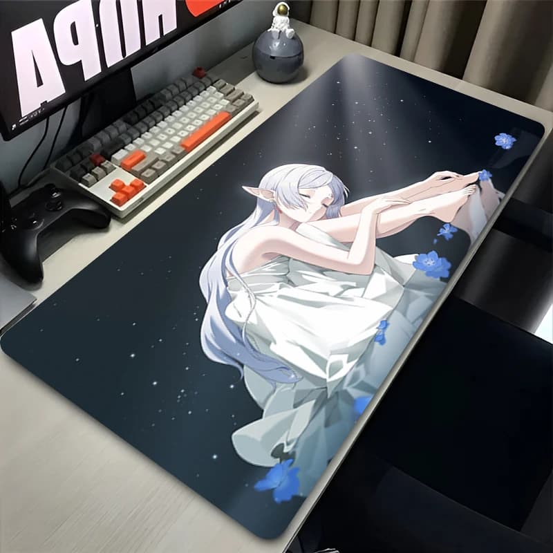 Frieren At The Funeral Mouse Pad XXL 900x400mm PU Mousepad Hot Large Gaming Mouse in pelle 700x300xmm Pad Tappetino da tavolo impermeabile