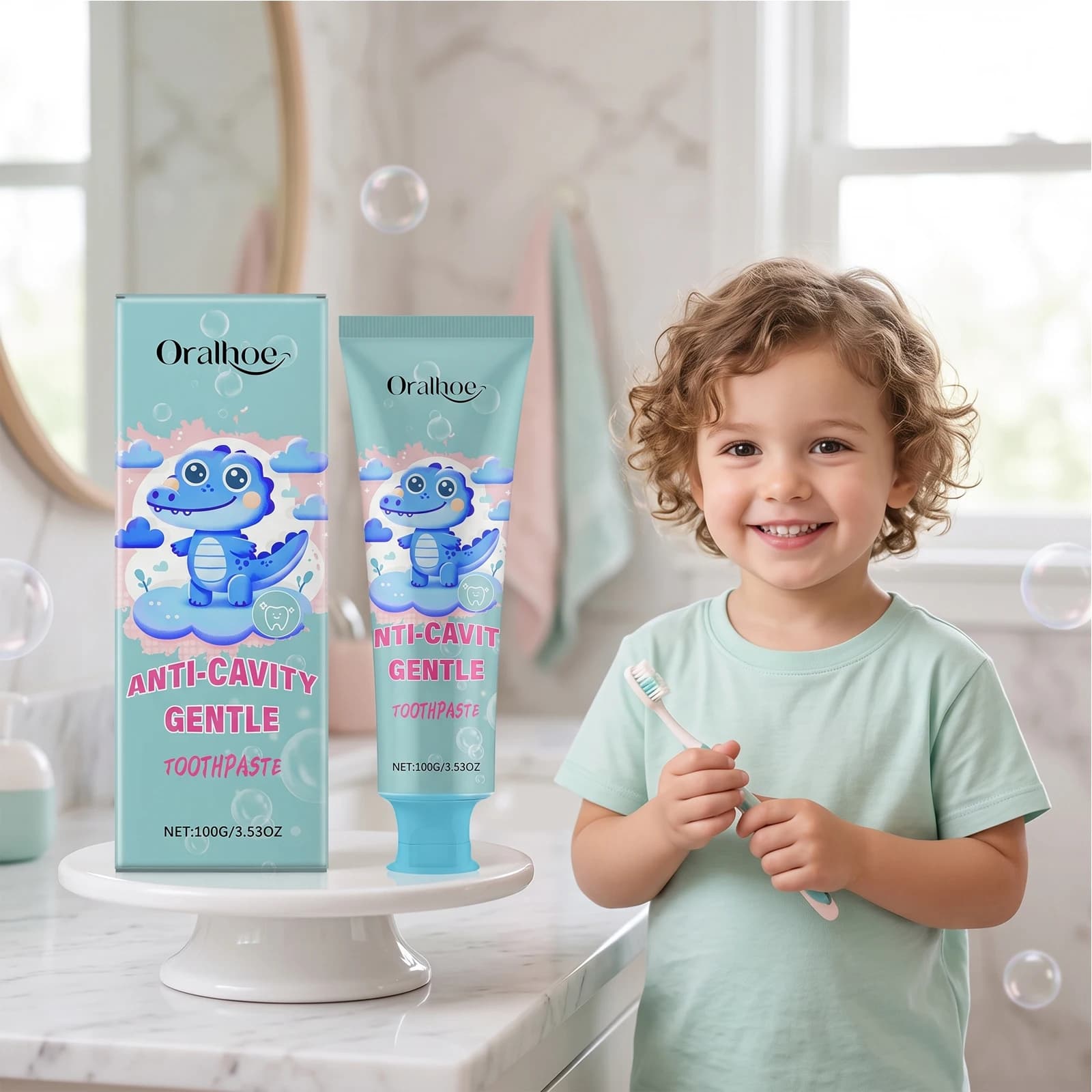 Anti-Cavity Toothpaste Dental Plaque Removes Stains Whitening Teeth No Irritation Improve Yellow Teeth Protect Tooth Enamel 100g