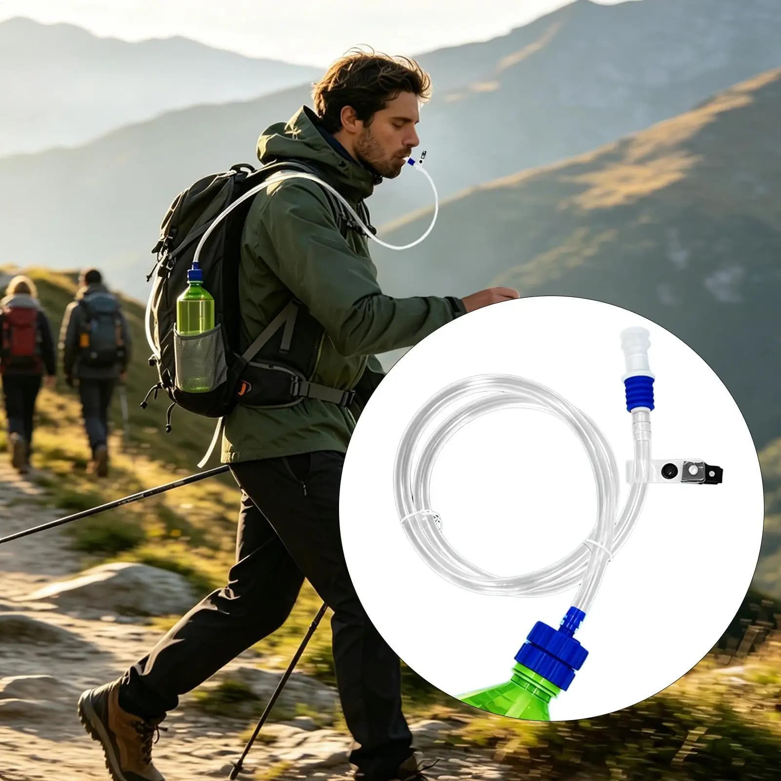 100cm Water Bottle Drink Tube Hose Hydration Bladder Reservoir Pack Backpack System Hose Kit Cycling Camping Water Bag Hose Kit