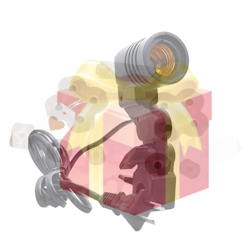 【HG】Portalampada E27 AC a testa singola per fotografia con cavo da 1,8 m e supporto per lampadina