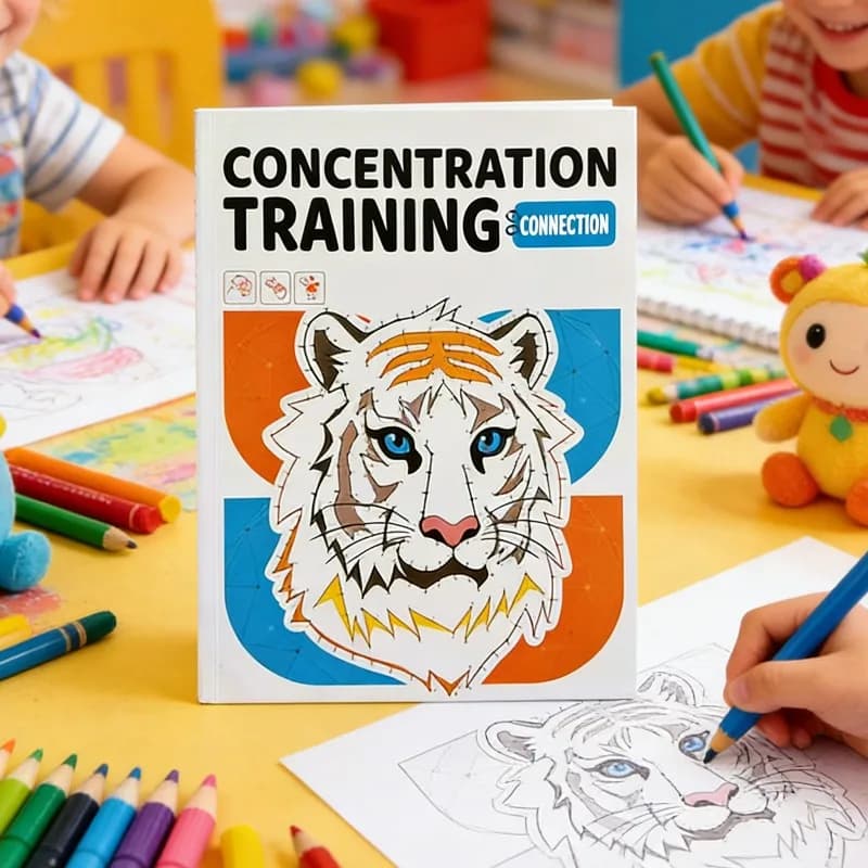 Children's Drawing By Connecting Lines Drawing Points and Connecting Lines Fun Activity Book Pen Control Training 48 Color Pages