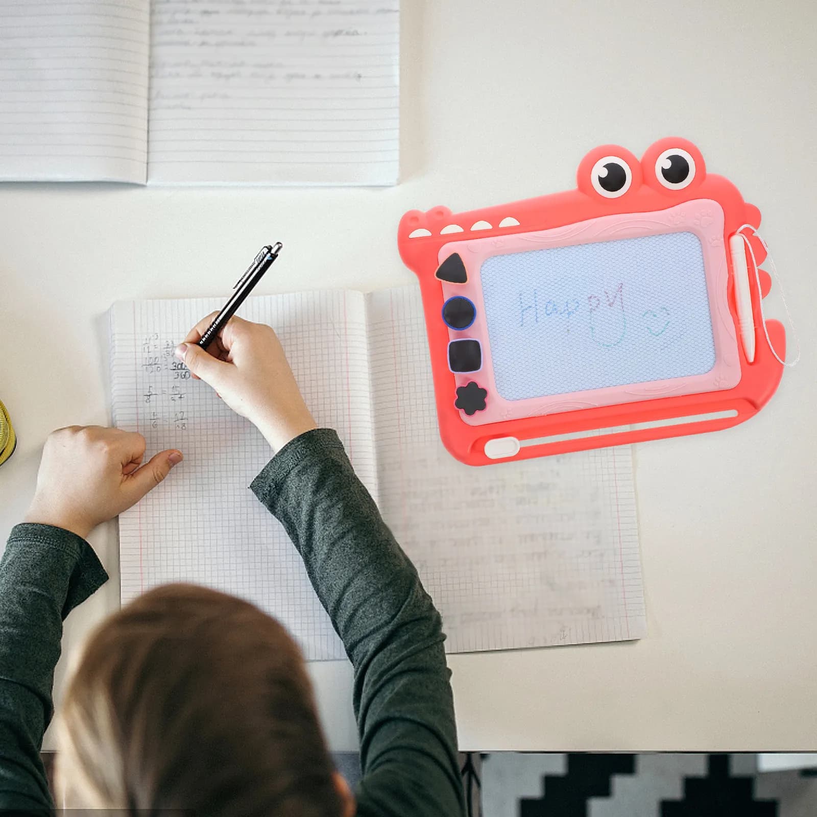 1 set 1 lavagna magnetica per bambini, blocco per disegnare, tablet per scrivere riutilizzabile, educativo per bambini, apprendimento precoce, regalo da viaggio