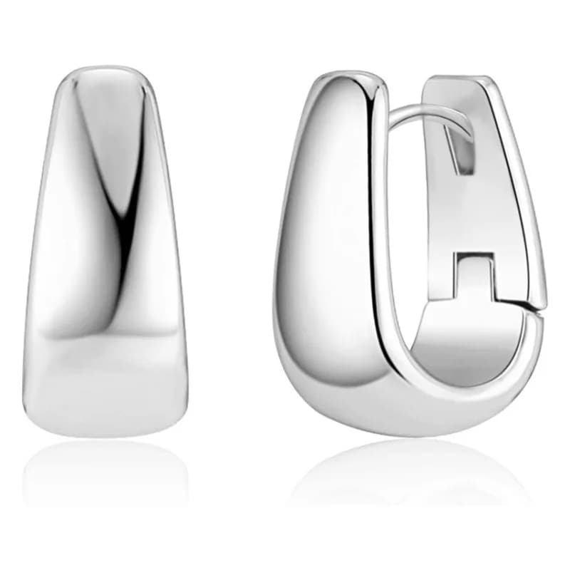 Piccoli orecchini in argento grosso da donna Orecchini a cerchio piccoli placcati in oro 14 carati Orecchini a cerchio Huggie piccoli e spessi ipoallergenici