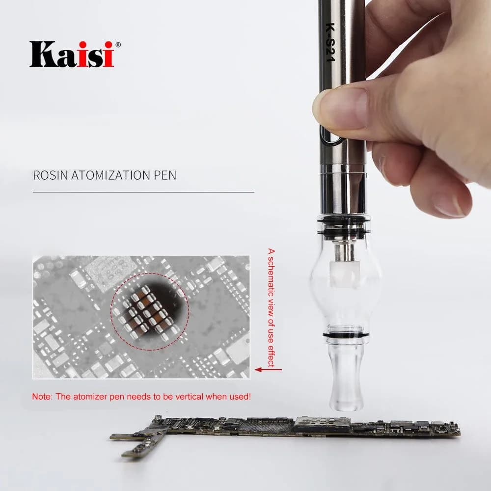 KAISI K-S21 Rosin Atomizer Short Circuit Detector For Motherboard Repair Sprayer Rosin Adapter Flux Pen Repair Tools
