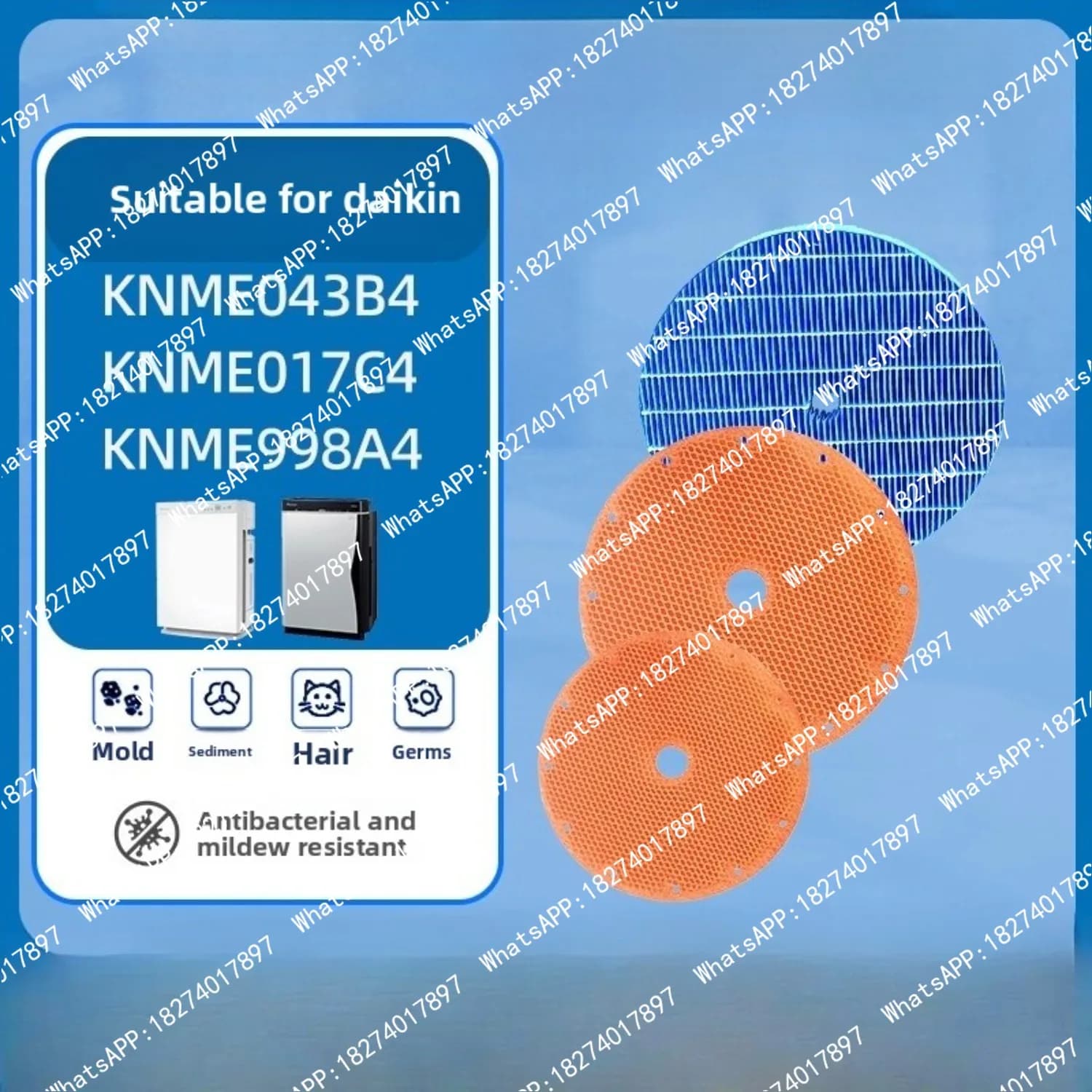 Cartuccia Filtro Acqua di Ricambio Compatibile con Purificatore d'Aria KNME017C4 043B4 998A4 Umidificatore Depuratore per la Salute Domestica