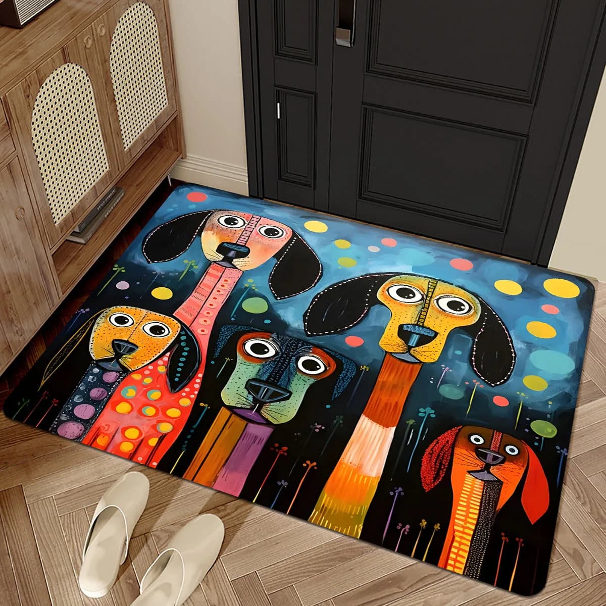 VIKAMA Cartoon Facecloth Tappetini per gatti e cani Tappetini per animali domestici resistenti allo sporco antiscivolo che assorbono l'acqua Tappetini per animali domestici Decorazione della casa