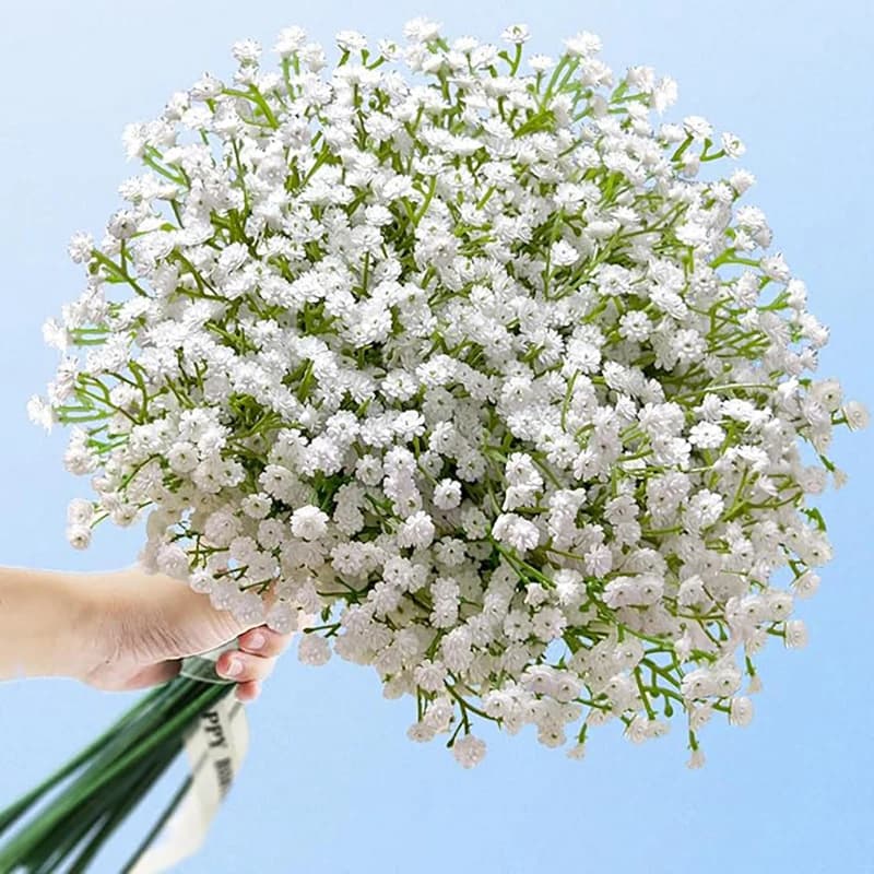52 cm Artificial White Gypsophila Flowers Bouquet Floral Heads Faux Party Decoration Photography Punches Plant Wedding Decoration