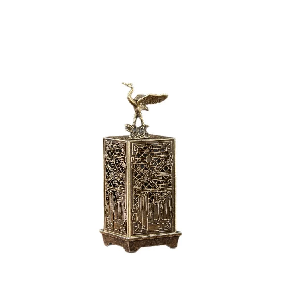 Nuovo Bruciatore di Incenso Quadrato Verticale Traforato, Piccolo Incensiere, Diffusore di Aromi, Ornamento per la Casa