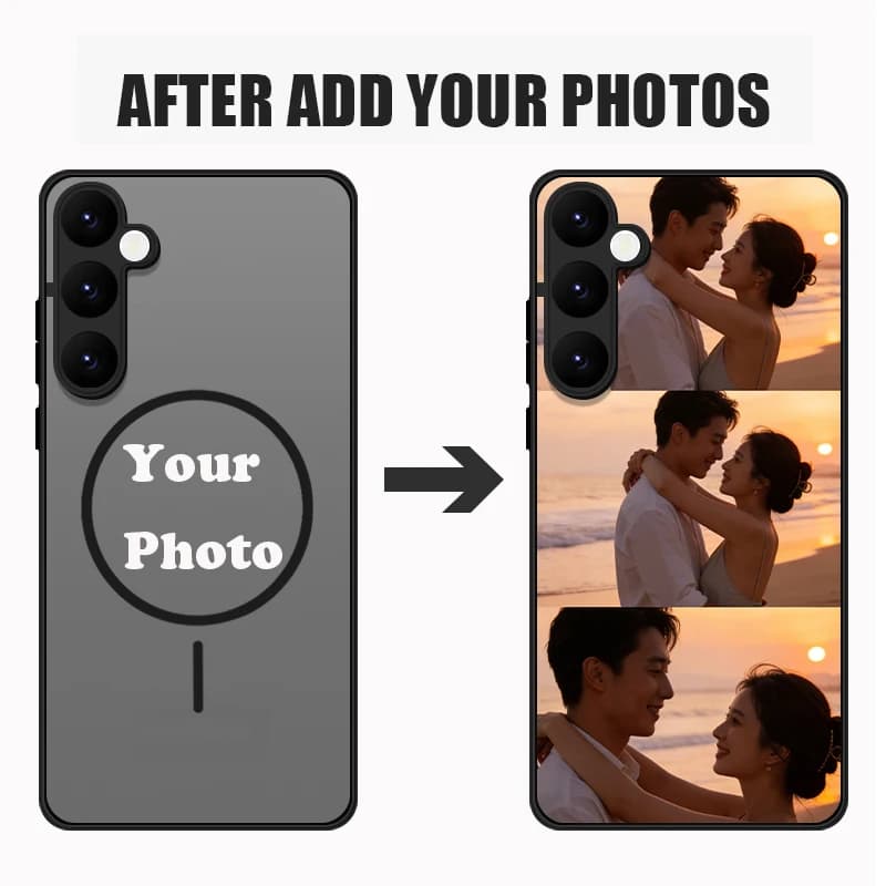 Custodia Magnetica Personalizzabile con Foto per Samsung Galaxy S25 Edge S23 S24 Ultra S21 S25 FE S22 Plus Compatibile con Magsafe