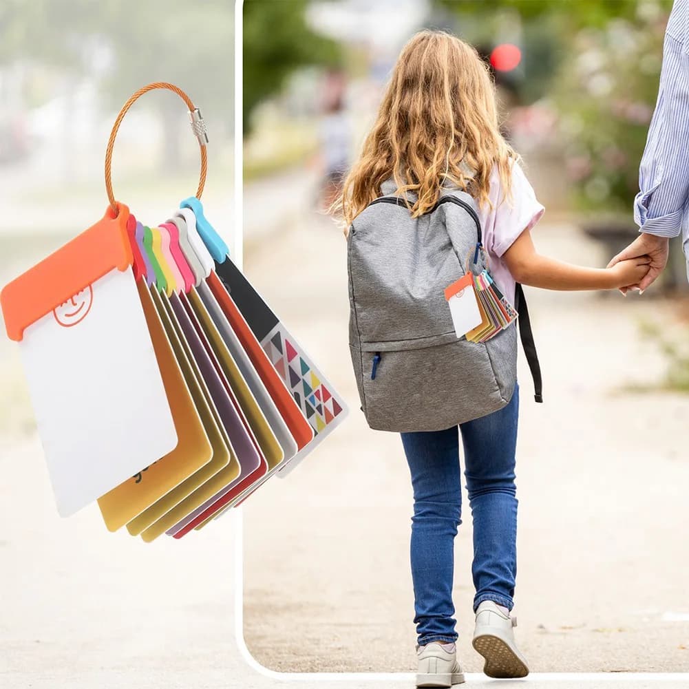 Supporto portatile per schede Yoto-mini, custodia riutilizzabile in ABS per la conservazione delle schede con anelli per accessori Yoto-mini