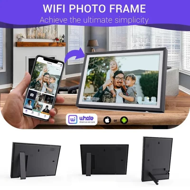 Nuova Cornice Fotografica Digitale Smart Cloud Uhale da 10.1 Pollici con WiFi e Trasferimento Immagini da Smartphone, Touch Screen