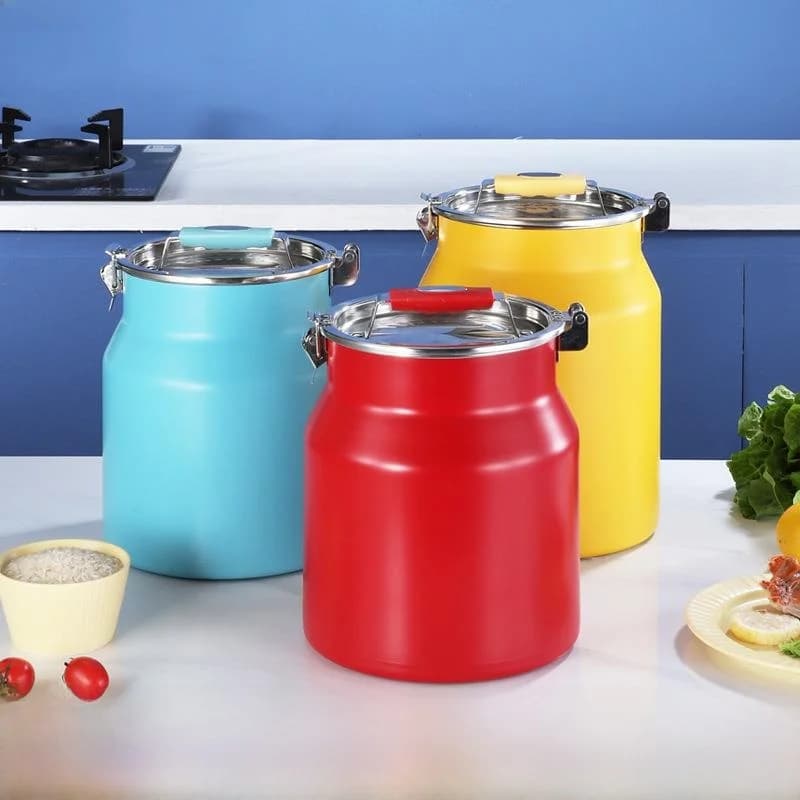 Stainless Steel Sealed Storage Jar for Coffee Beans Milk Powder Tea Leaves Preservation Container Home Decorative Storage Can...