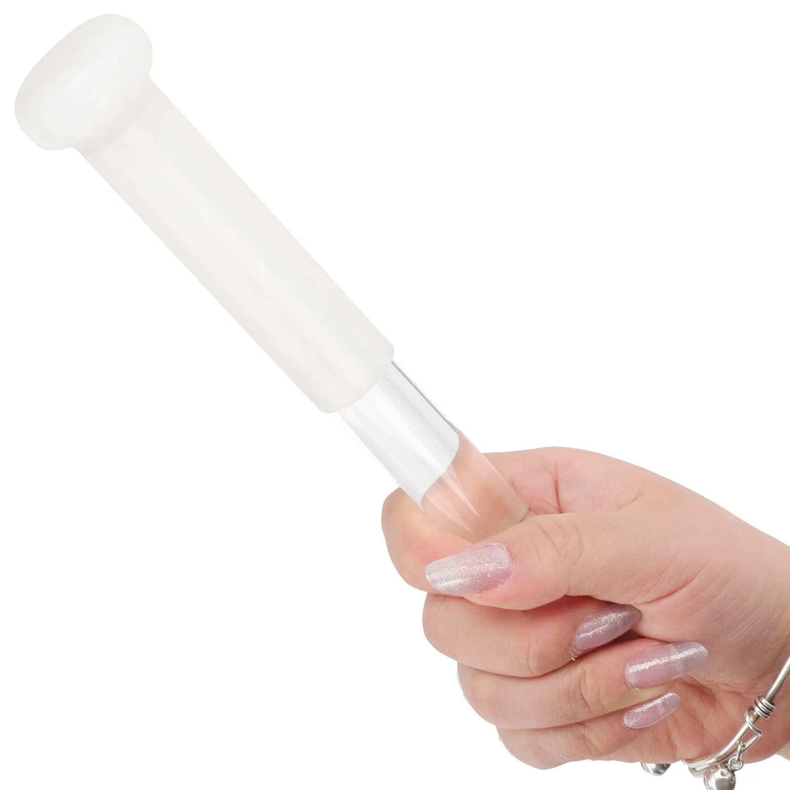2Pcs Crystal Singing Bowl Striker Acrylic Mallet Stick for Yoga Meditation Pyramid Sound Bath Sound Healing Musical Instrument