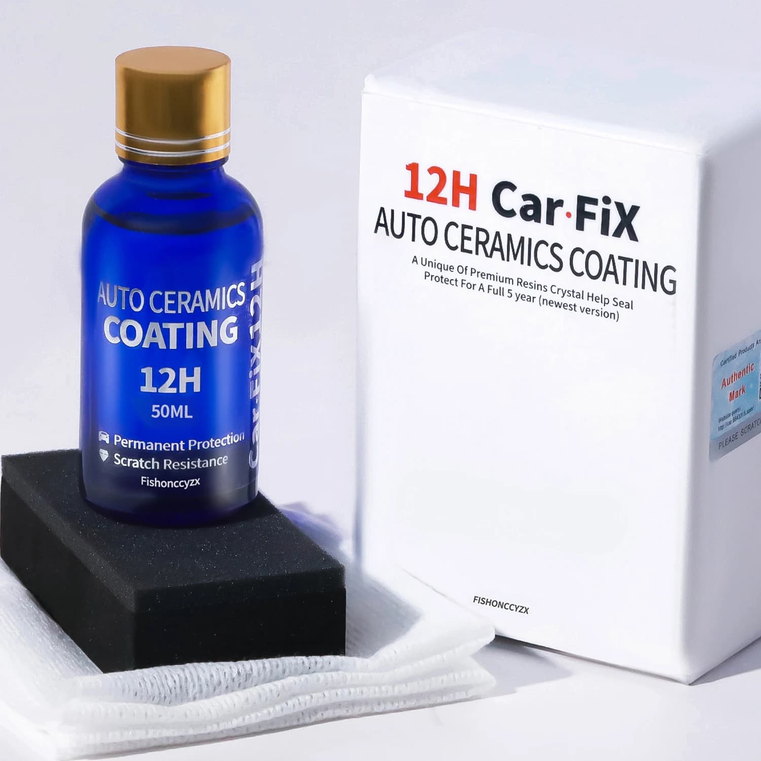 Cera Ceramica Liquida 12H per Lucidatura Auto, Rivestimento Idrofobico in Vetro, Protezione Vernice, Cura Anti-graffio, Cera Auto