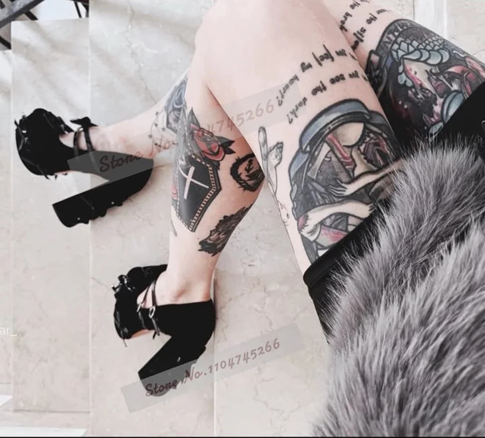 Stylish sleek shoes with plateau and big heel Wedding décolleté with butterfly knot in black suede pink Elegant heels with strap with heart-shaped buckle
