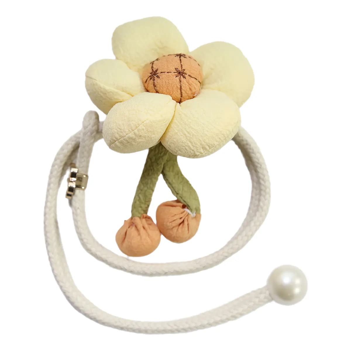 Cute Flower Curtain Tiebacks, Cotton Fabric No Drill Holdbacks (2Pcs Set)